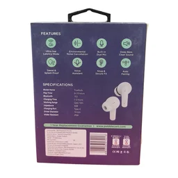 Pebble TRUBUDS True Wireless Earpods | ENC with Dual Mic | Just making it crystal clear (Gray) - Gray