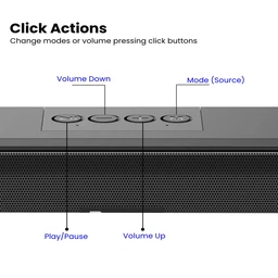 Portronics Radian 16W Bluetooth Stereo Soundbar with Multicolour LED Lights, in-Built FM Radio, Built in Mic, Aux in 3.5mm, Micro SD Slot(Black)