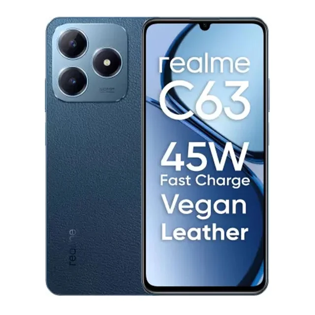 realme C63 4GB RAM | 128GB ROM (Leather Blue) - Leather Blue