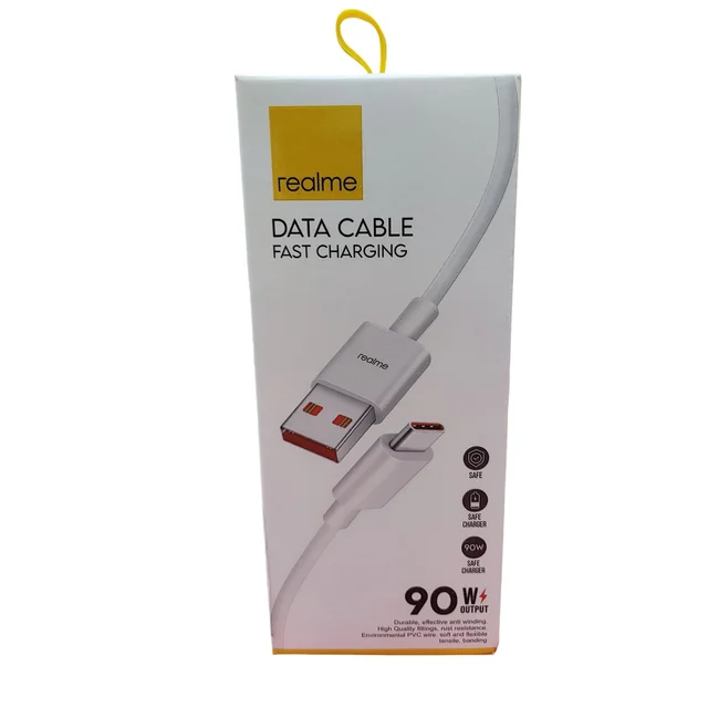 VEV Realme Data Cable Fast Charging | Type-C | 90W Output | Super Charger (White)