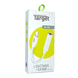 VEV Target Lightning to 3.5mm Audio Jack Adapter (HC-105) / Connector (Only Music Control Audio Adapter for iPhones / iPads)