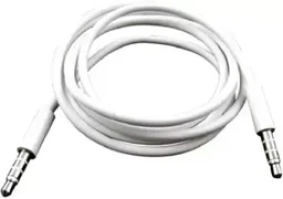 Shreyam SE-188 AUX Cable with 3.5MM Connector | 3M Cable Length (White) - White, 3M