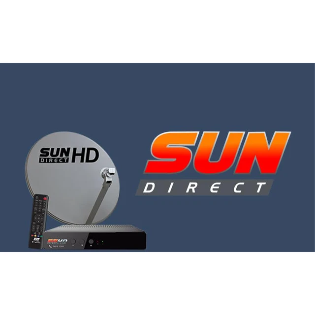 VEV Sun Direct HD Set Top Box Remote | Sun Plus HD Universal Remote | Original Remote (Black)