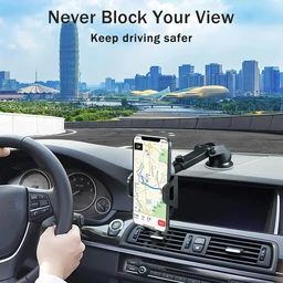 Target CT-202 Car / Bike / Mobile Holder with Adjustable 360 Degree Rotation Car Holder (Black)