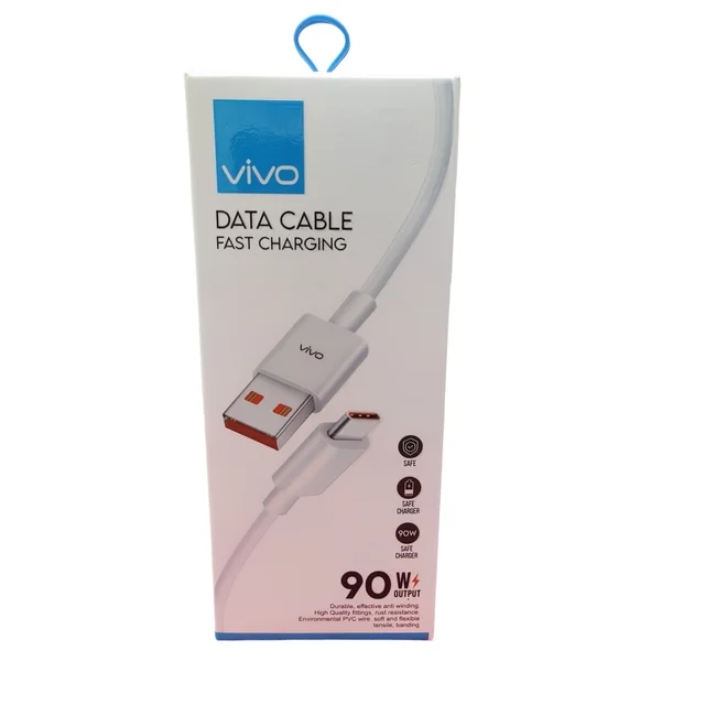 VEV Vivo Data Cable Fast Charging | Type-C | 90W Output | Super Charger (White)