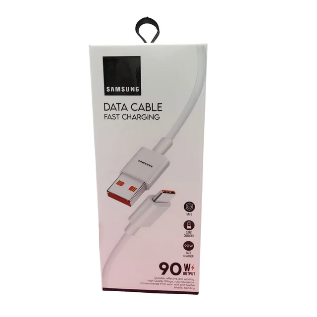 VEV Samsung Data Cable Fast Charging | Type-C | 90W Output | Super Charger (White)