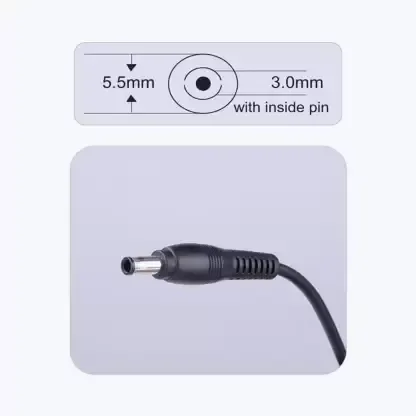 Zebronics Zeb- LA553019060SS 60W Laptop Adapter 5.5x3mm Connector (Black)