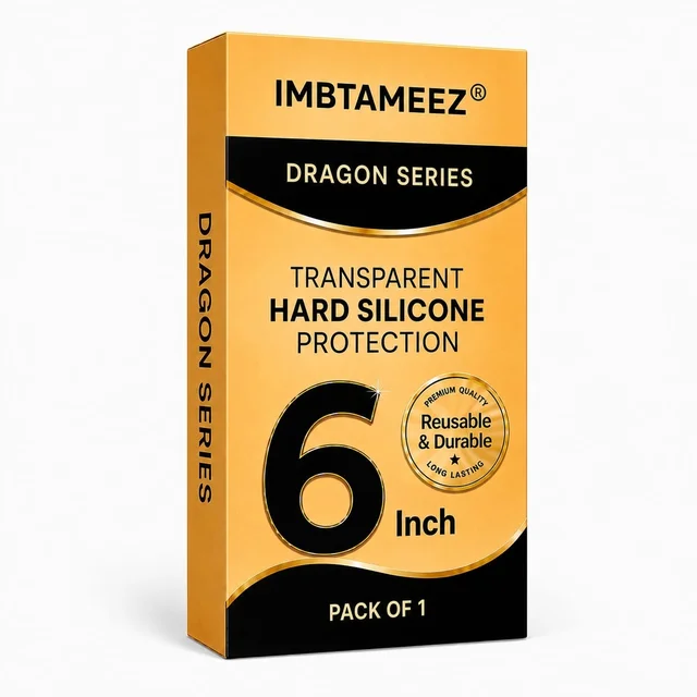 Imbtameez Dragon Series Premium Hard Silicone Cover – 6 Inch, Pack of 1