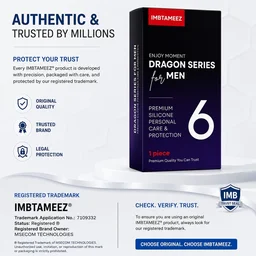 IMBTAMEEZ Dragon Series Premium Silicone Personal Care & Protection for Men – 6 inch pack of 1 