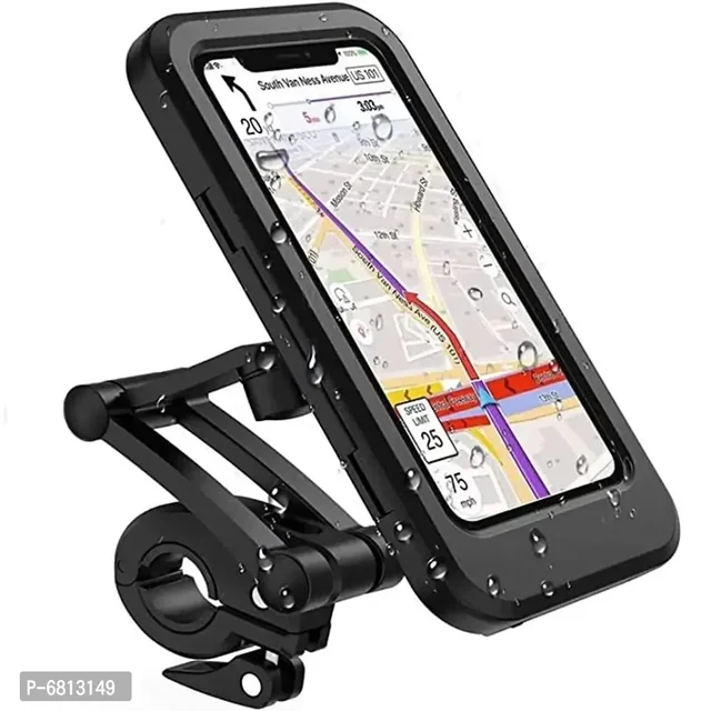 ADZOY Bike Phone Mount Waterproof Cell Phone Holder 360 Rotation Motorcycle Phone Case Universal Bicycle Handlebar Phone Mount with Sensitive Touch Screen Fit Below 7.2 Smartphone