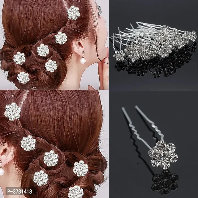 Bridal Rhinestone Hair Extension/Fancy Juda Pins for Bun
