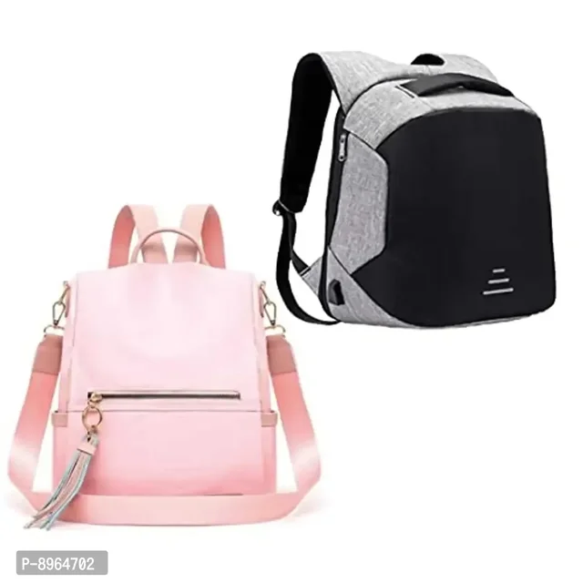 Comfabie Stylish Backpack And Sling Bag Set For Ladies, School Or College Girl's Combo Of 3 (Multi, 5L)(Bag_PK2_2481)