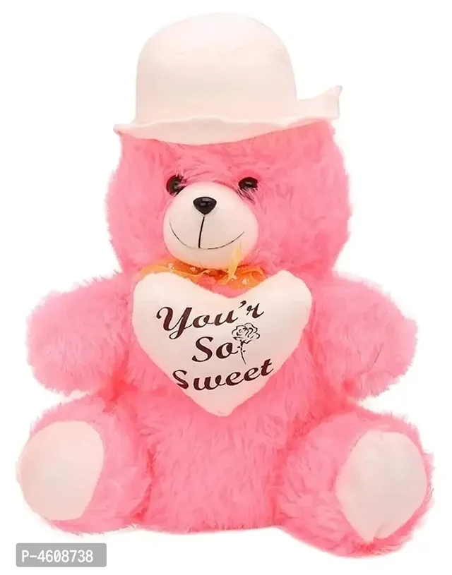 Creative Pink with Cap Teddy Bear Soft Toy