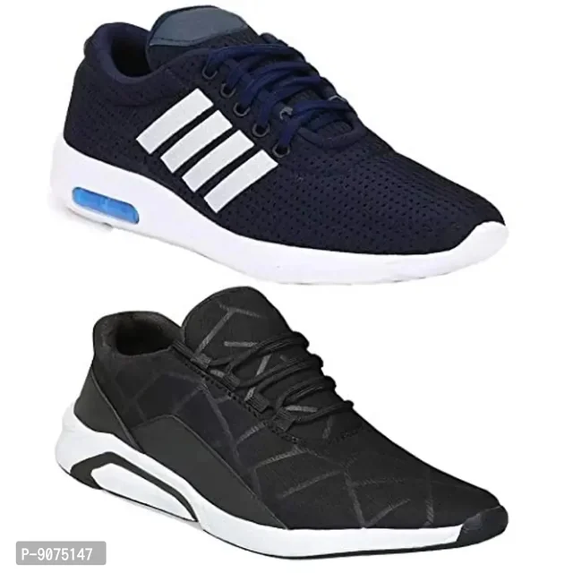 DEFLOW Combo Pack of 2 Multicolor Sports Running Shoes for Men (Combo-(2)