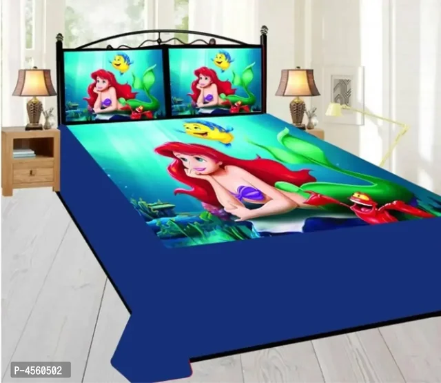 Designer Velvet Kids Bedsheet Set with 2 Pillowcover