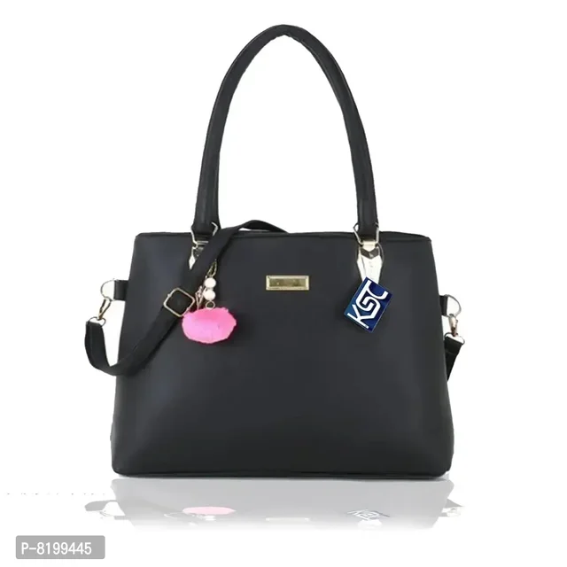 Elegant Black PU Bags & Purses For Women And Girls