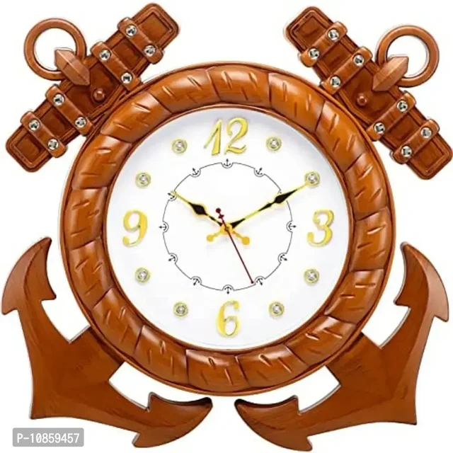 Harbour Analog Wall Clock – Large Decorative Clock for Home, Living Room & Bedroom (45.5 x 45.5 cm)