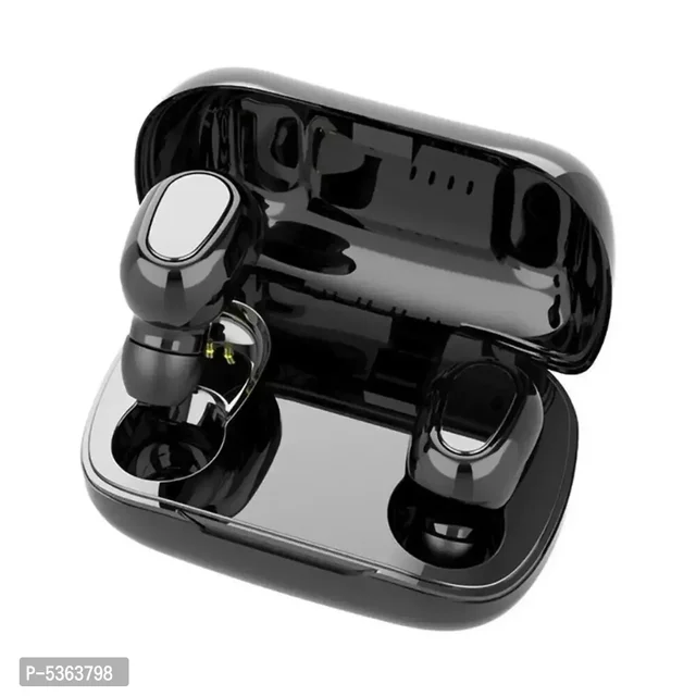 L21 Wireless Earphones Bluetooth 5.0 Headphones Mini Stereo Earbuds Sport Headset Bass Sound Built-in Microphone (Black)