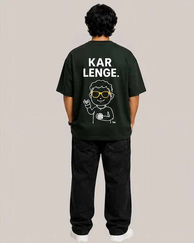 ModnCraze® Kar Lenge Printed Oversized Cotton T-Shirt for Men