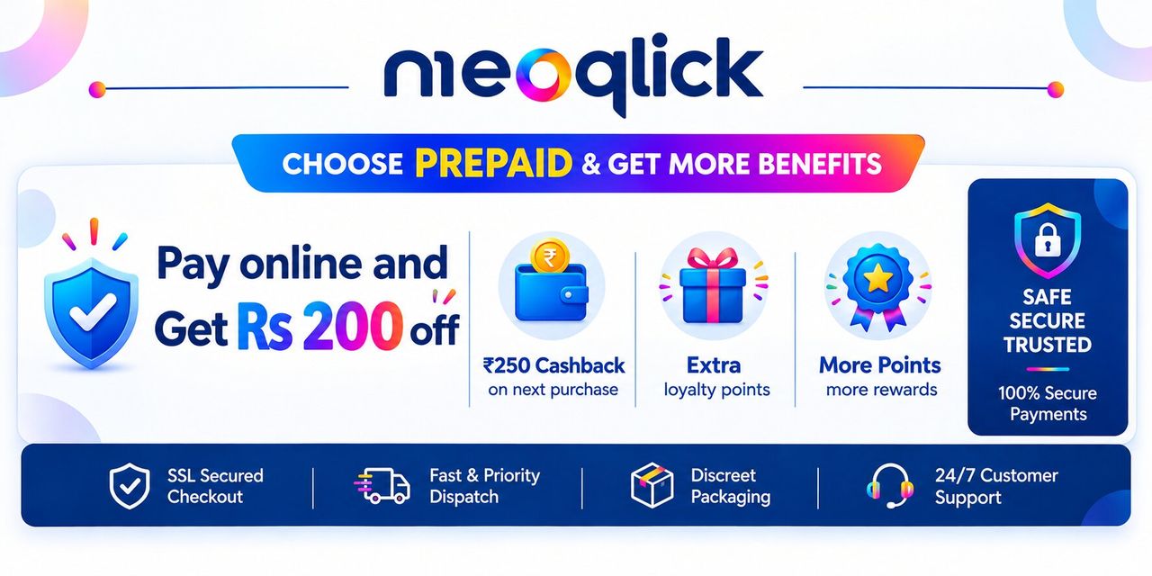 NeoQlick prepaid payment benefits - Pay online and get ₹200 off