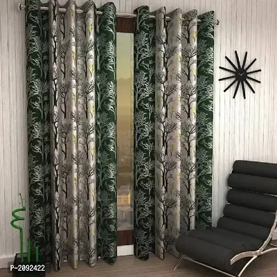 Set Of 2 Long Crush Polyester Eyelet Door Curtains
