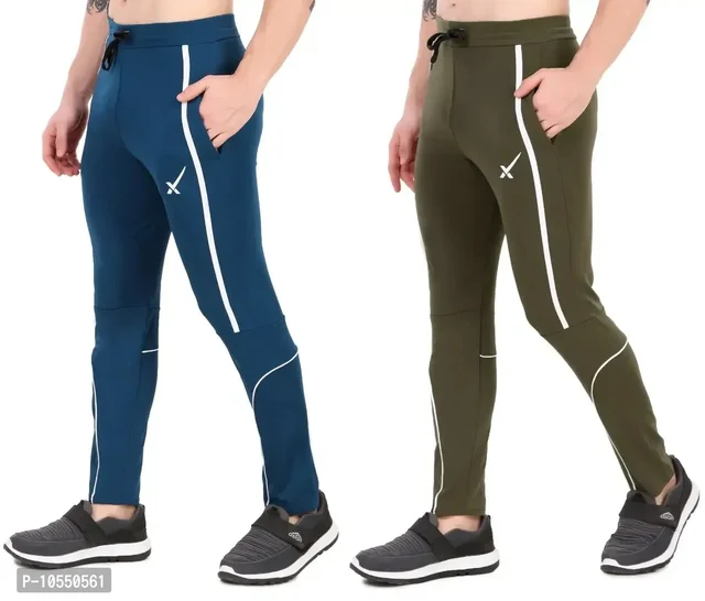 Stylish Cotton Lycra Streachable Regular Track Pants for Men