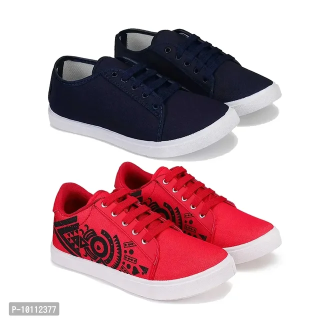 Stylish Fancy Canvas Sneakers Walking Shoes For Men