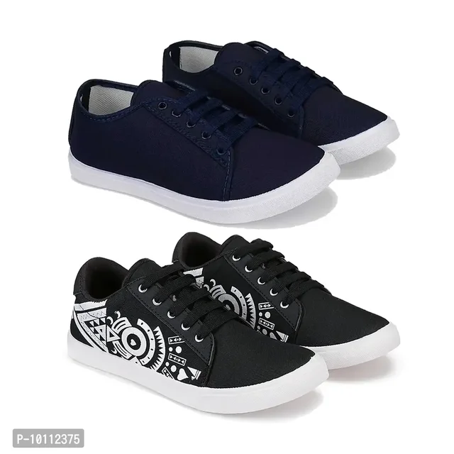Stylish Fancy Canvas Sneakers Walking Shoes For Men