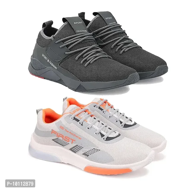 Stylish Fancy Canvas Sports Walking Shoes For Men