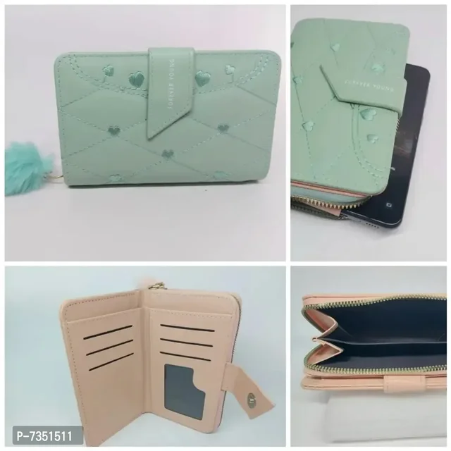 Stylish Fancy PU Clutch Wallet For Girls Pack Of 1