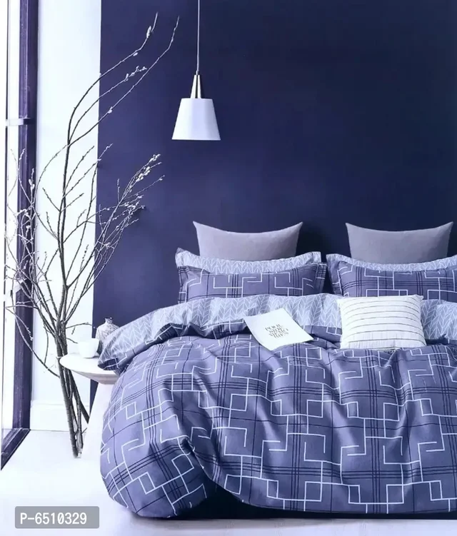 .SUPER SOFT GLACE COTTON KING BED SHEET
