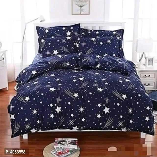 Trendy Attractive Microfiber 1 Bedsheet Set + 2 Pillowcovers