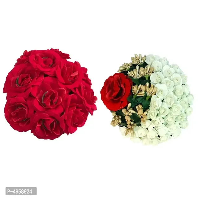 VinshBond Full Juda Bun Gajra Hair Flower Gajra