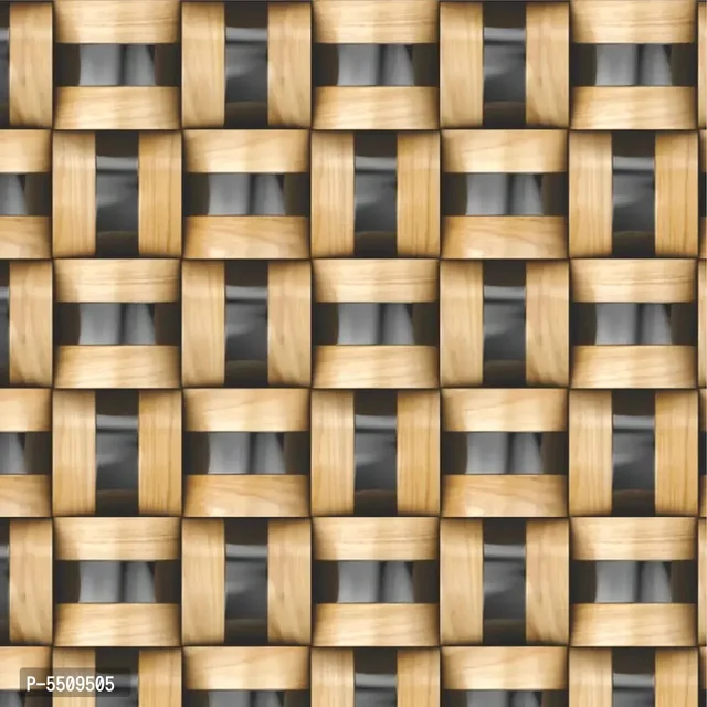 WallDaddy Wallpaper Model (WoodSquare) Extra Large Size (40x300)CM For Bedroom, Drawing Room, Kidsroom, Walls, Doors, Furniture etc