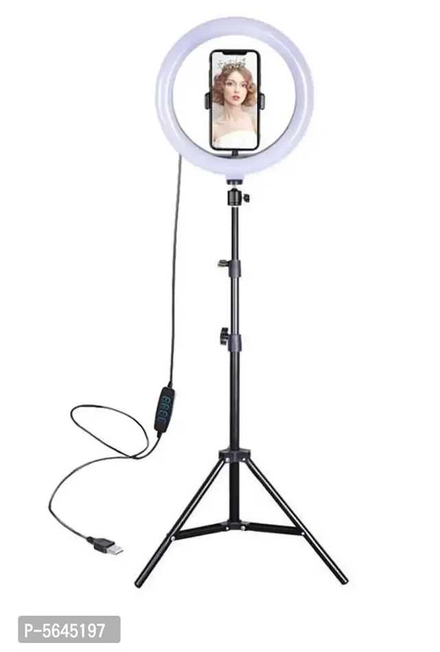 Webilla 26/10 inch Selfi Ring Light with Tripod Stand and Phone Holder, 10 inch Dimmable LED Ring Light with 3 Light Modes Brightness Level for YouTube Video/Live Stream/Makeup