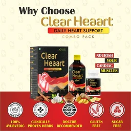 Vinner Healthcare Doctor’s Recommended Clear Heaart Combo Pack | Powerful Ayurvedic Combination For Heart, Liver & Kidney Care | Reduces Cholesterol, Blockages, Detox Liver & Kidneys, Fatty Liver Support | Improves Metabolism | Anti-Inflammatory & Cardiovascular Support. - 45-Day Improvement Pack – Visible Health Support