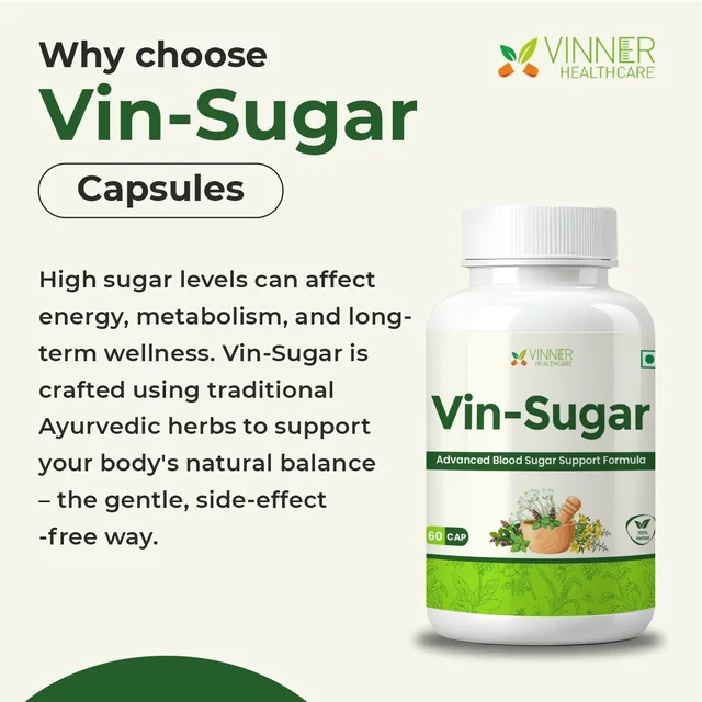 Vin-Sugar Capsules – Natural Support for Daily Sugar Wellness - 30-Day Pack