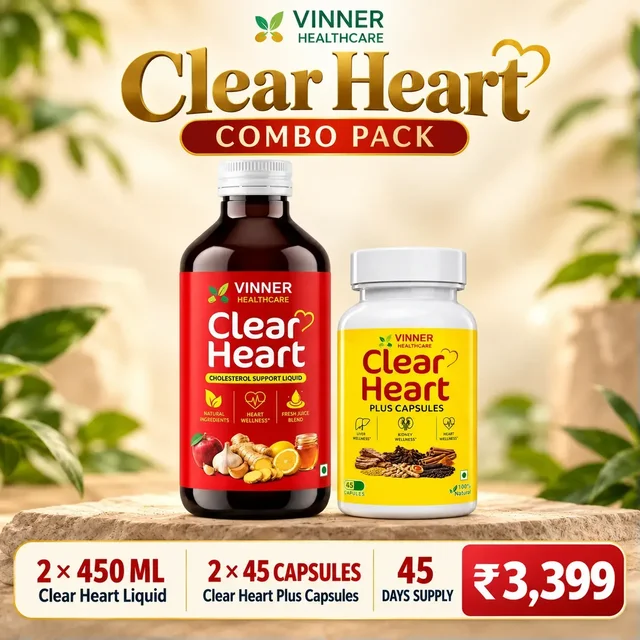 Doctor’s Recommended Clear Heaart Combo Pack | Powerful Ayurvedic Combination For Heart, Liver & Kidney Care | Reduces Cholesterol, Blockages, Detox Liver & Kidneys, Fatty Liver Support | Improves Metabolism | Anti-Inflammatory & Cardiovascular Support.