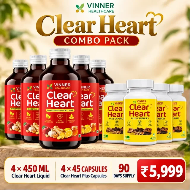 Doctor’s Recommended Clear Heaart Combo Pack | Powerful Ayurvedic Combination For Heart, Liver & Kidney Care | Reduces Cholesterol, Blockages, Detox Liver & Kidneys, Fatty Liver Support | Improves Metabolism | Anti-Inflammatory & Cardiovascular Support.