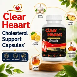 Vinner Healthcare Clear Heaart Cholesterol Support Capsules - Ayurvedic Heart Wellness - 2 Bottles X 45 Capsules