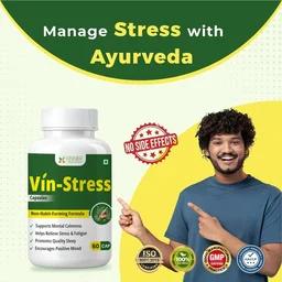 Vin-Stress Capsules – Ayurvedic Calm for Stress, Sleep & Mood Balance - 60-Day Pack