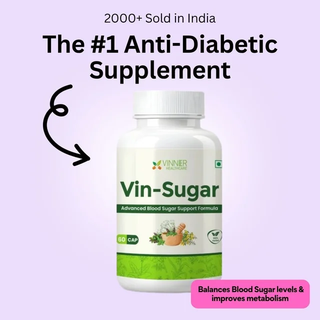 Vin-Sugar Capsules β Natural Support for Daily Sugar Wellness - 60-Day Pack