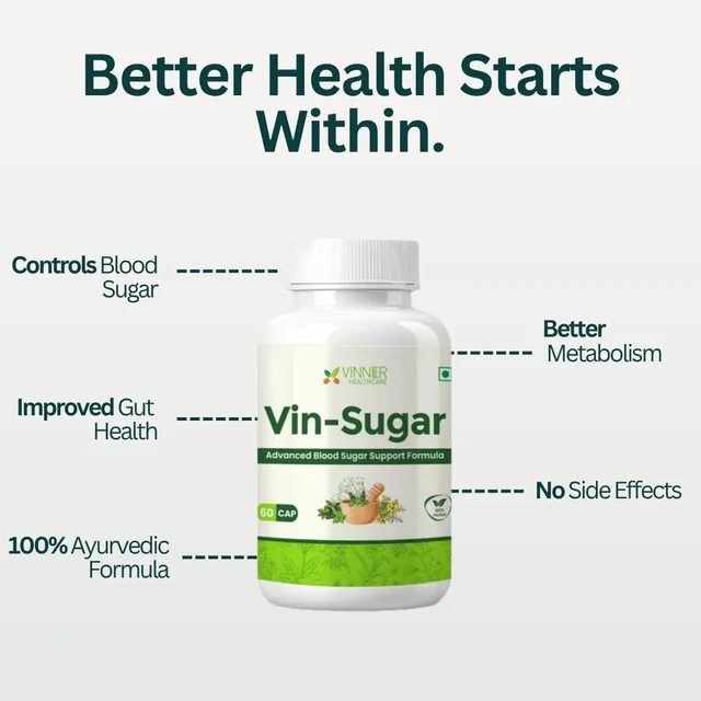 Vin-Sugar Capsules β Natural Support for Daily Sugar Wellness - 60-Day Pack
