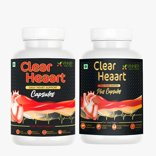 Clear Heaart Capsules + Clear Heaart Plus Capsules Clear Heaart Capsules and Clear Heaart Plus Capsules 45 Days Pack • ₹67/day - 45 Days Pack· ₹67/Day First liver & kidney markers begin improving