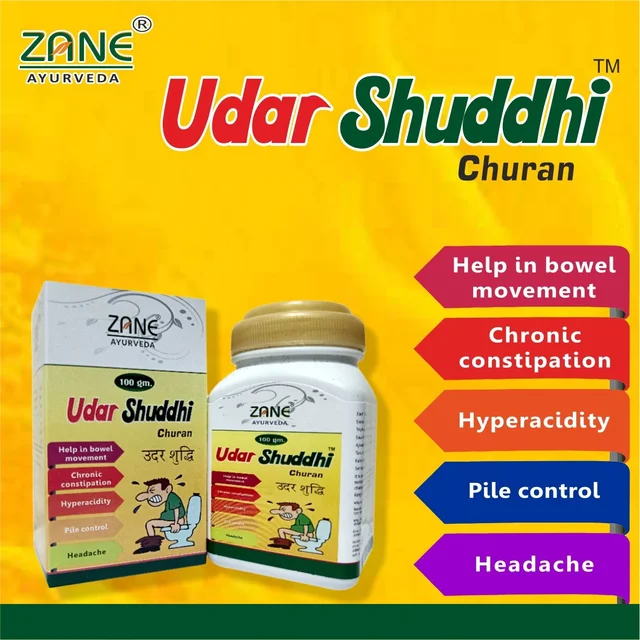 ZANE AYURVEDA Zane Ayurveda Udar Shuddhi Churan - Ayurvedic Medicine for Stomach Cleanse, Constipation & Digestion