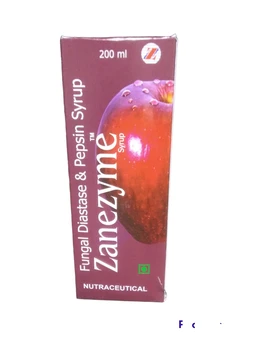 zanezyme Apple Syrup – Digestive Enzyme Supplement with Pepsin & Fungal Diastase | Vitamin B Complex Enriched