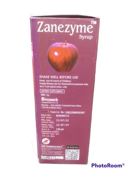 zanezyme Apple Syrup – Digestive Enzyme Supplement with Pepsin & Fungal Diastase | Vitamin B Complex Enriched