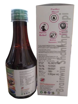 Brainwin Shankpushpi Syrup (100 ml) — Best Ayurvedic Memory & Brain Tonic for Memory, Concentration & Stress Relief