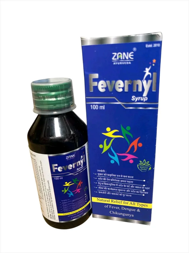 Fevernyl Syrup (200 ml) — Ayurvedic Fever & Viral Support Syrup | Giloy + Tulsi + Triphala