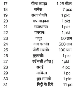 भूमि -पूजन सामग्री संग्रह